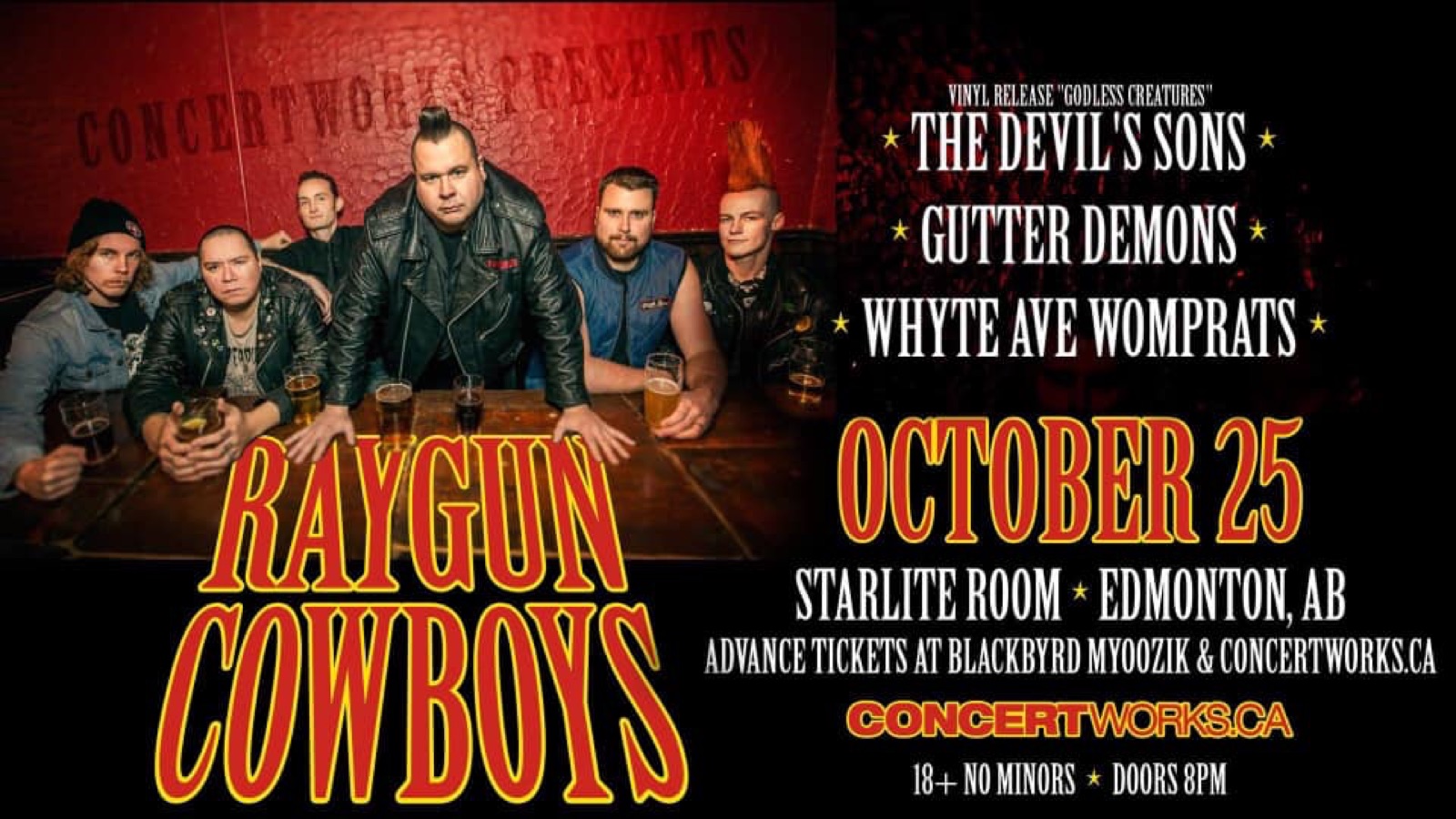 Poster: Raygun Cowboys, Gutter Demons, Whyte Ave Womprats