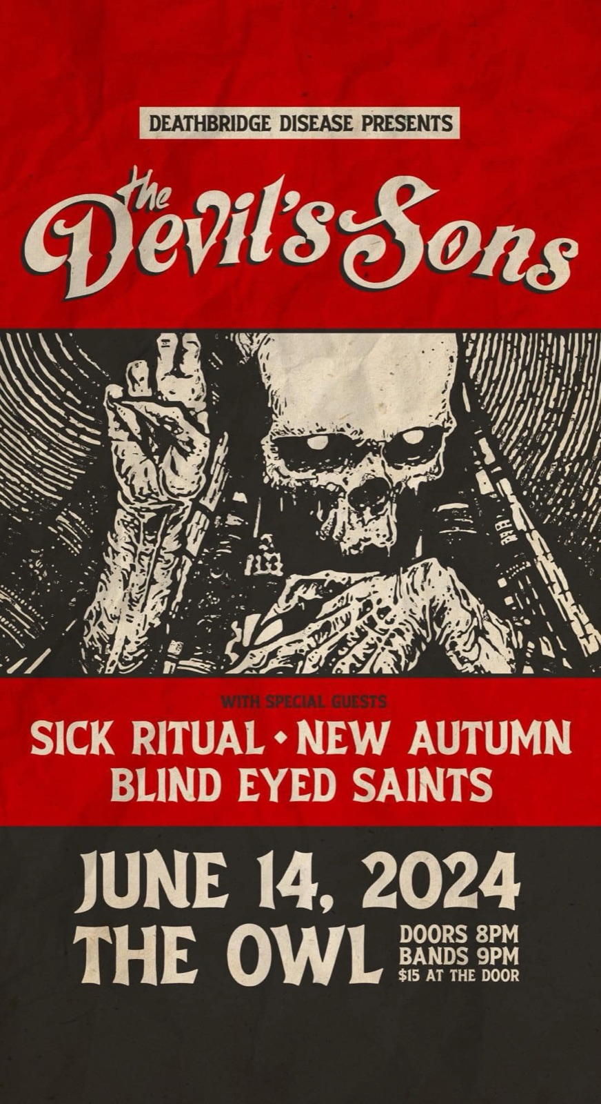 Poster: The Devil's Sons, Sick Ritual, New Autumn & Blind Eyed Saints